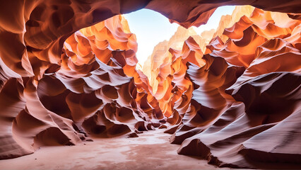 Red canyon in desert 