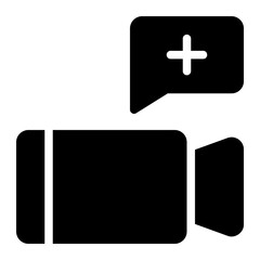 Fototapeta premium video call glyph icon