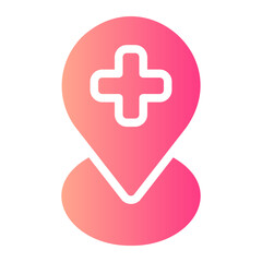 Obraz premium location gradient icon