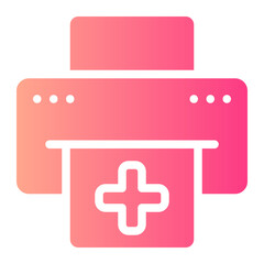 Fototapeta premium printer gradient icon