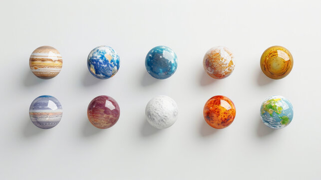 planet ball world isolated on white 3d art