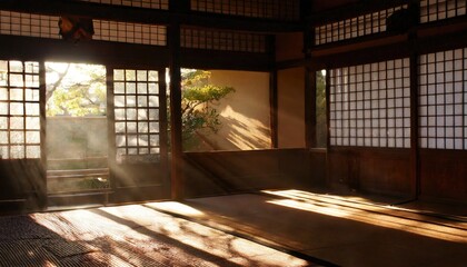 Traditional Japanese room. Generated with AI