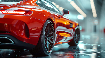 Naklejka premium Luxury кув car. Studio shot. With copy space