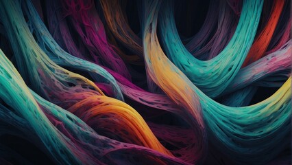 Organic Flow A panoramic wallpaper background featuring abstract, fluid lines reminiscent of natural forms and movements, creating a serene and harmonious atmosphere - obrazy, fototapety, plakaty