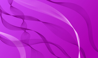 violet smooth lines wave curves with soft gradient abstract background