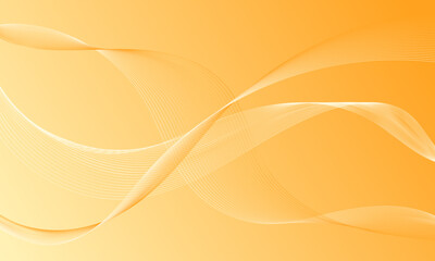 yellow orange smooth lines wave curves with soft gradient abstract background