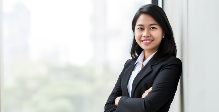 indonesian business women with simple background