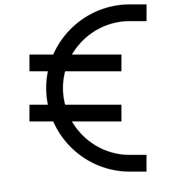 euro icon, simple vector design