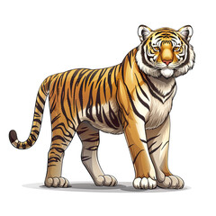 Tiger Standing, Isolated Transparent Background Images