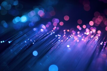 Innovative Abstract fiber optics. Internet cable. Generate Ai