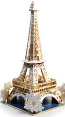 Illustrated Eiffel tower, eiffel tower illustrated white background