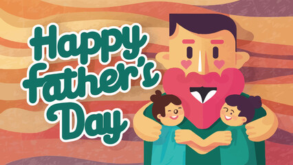 Vibrant Father's Day Vector Art: Bring Joy with Flat Design Illustrations