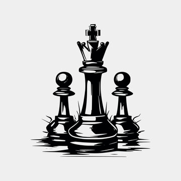 recommend clip art: Chess logo design vector illustration