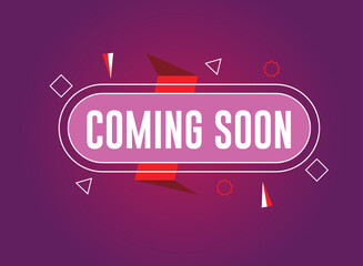 Coming soon banner template design, stay with us. banner design, vector illustration.