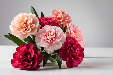 a bouquet of carnations in various colors. For Mother's Day, Parents' Day 