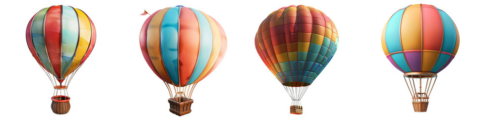 Toy Hot Air Balloon clipart collection, symbol, logos, icons isolated on transparent background