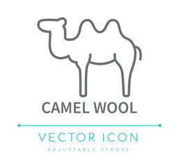 Camel Wool Line Icon
