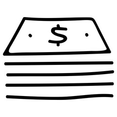 currency notes icon, simple vector design