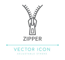 Zipper Line Icon © BCNIcons