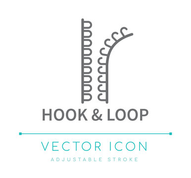 Hook and Loop Line Icon