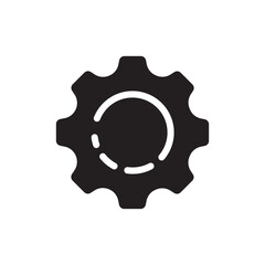 Setting gear cog icon. Vector illustration. Setting symbol