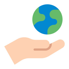 Save Planet flat icon