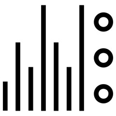 descending chart icon, simple vector design