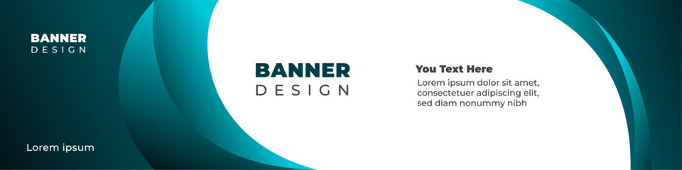 A blue banner design with lettering. The banner is designed to convey a sense of movement and fluidity