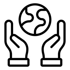 Obraz premium Save Earth line icon