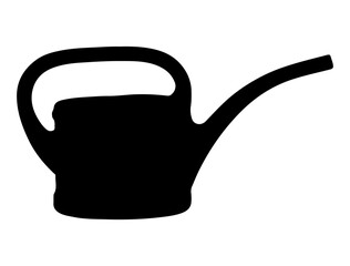 Watering can silhouette vector art white background © Rabia