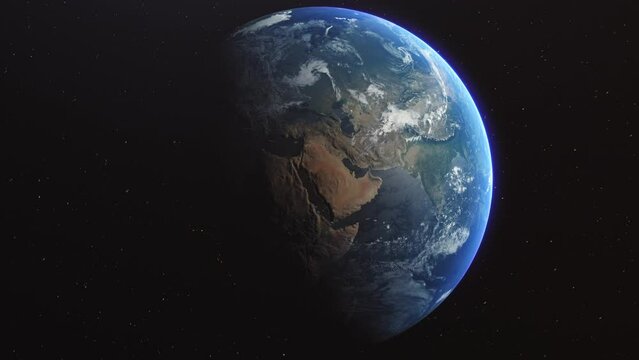 Cinematic Earth Slow Simple Zoom in Close Up: Saudi Arabia Ksa Gulf 4K ProRes 422 HQ