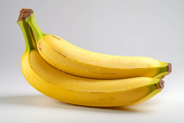Bananas on a white background.