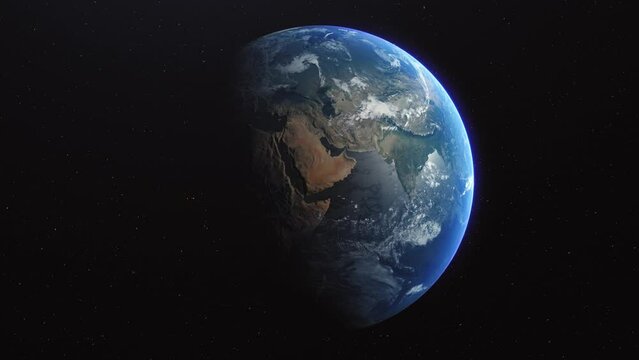 Cinematic Earth Slow Simple Zoom in: Saudi Arabia Ksa Gulf 4K ProRes 422 HQ