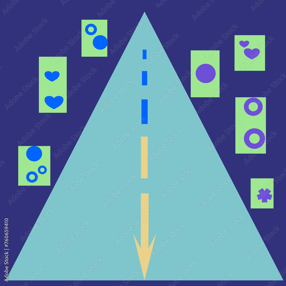 Aufkleber abstract geometric vector with miscellaneous shapes. the vector illustration is suitable to use abst