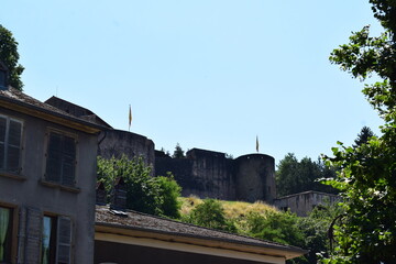 Fototapeta premium castle above Sierck les Bain in northern France