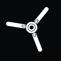 ceiling fan icon isolated sign symbol vector illustration - high quality black style vector icons