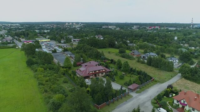 Beautiful Panorama Housing Estate Zgierz Aerial View Poland