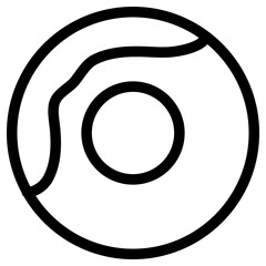 doughnut icon, simple vector design