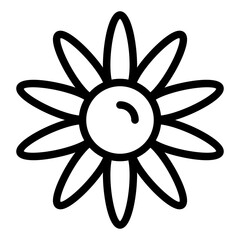 Sun Flower line icon