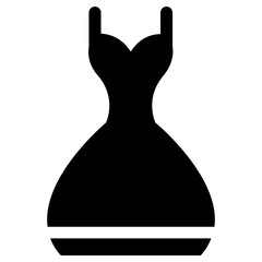 dress icon, simple vector design