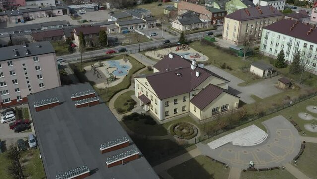 Kindergarten Playground Zamosc Aerial View Poland
