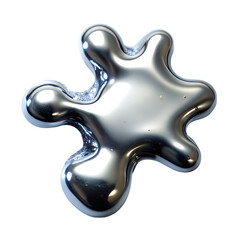 Obraz premium various shape liquid metal drops set