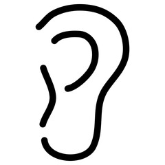 ear icon, simple vector design