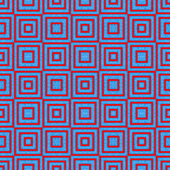 Red square seamless made from plasticine  on blue