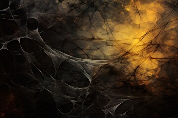 Black ghost web background image, in the style of cosmic graffiti - obrazy, fototapety, plakaty