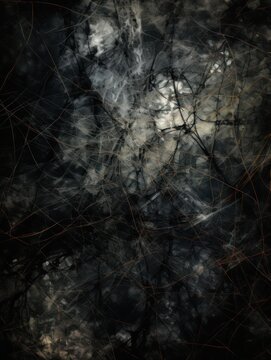 Black ghost web background image, in the style of cosmic graffiti