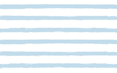 Watercolor stripes vector pattern, baby blue stripe seamless background. Sea grunge stripes, cute brush lines - obrazy, fototapety, plakaty