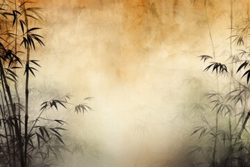 brown bamboo background with grungy text