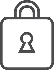 Lock icon. Padlock with keyhole. Safety symbol