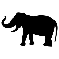 elephant icon, simple vector design